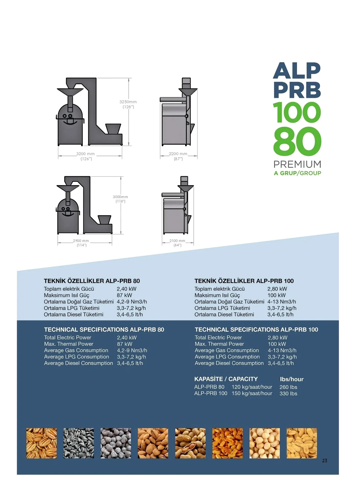 ALP PRB 100 / 80 specs
