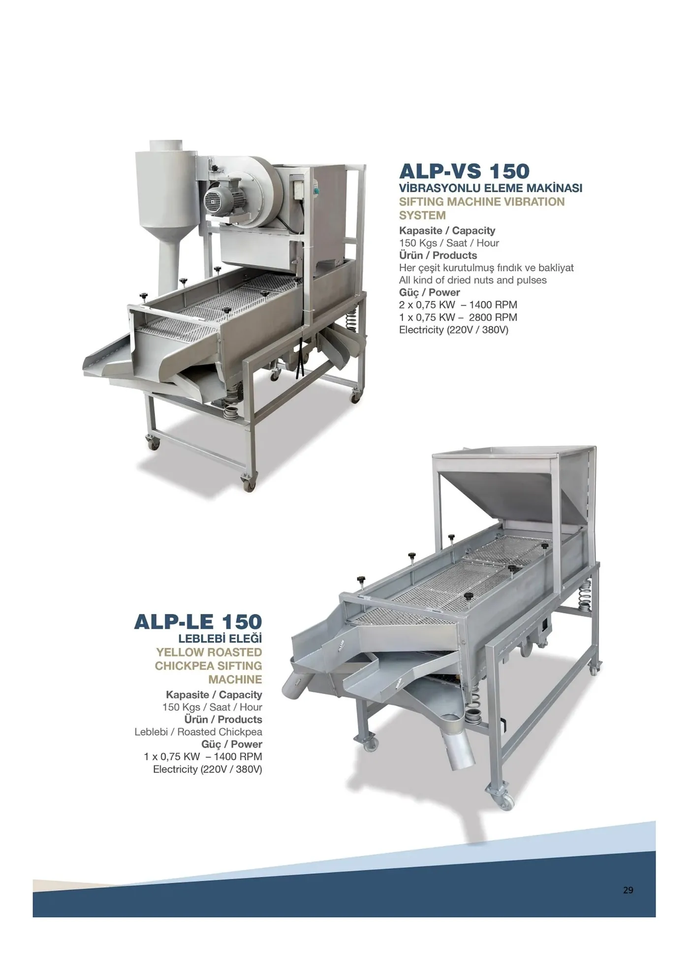 Nut Processing Equipments I specs