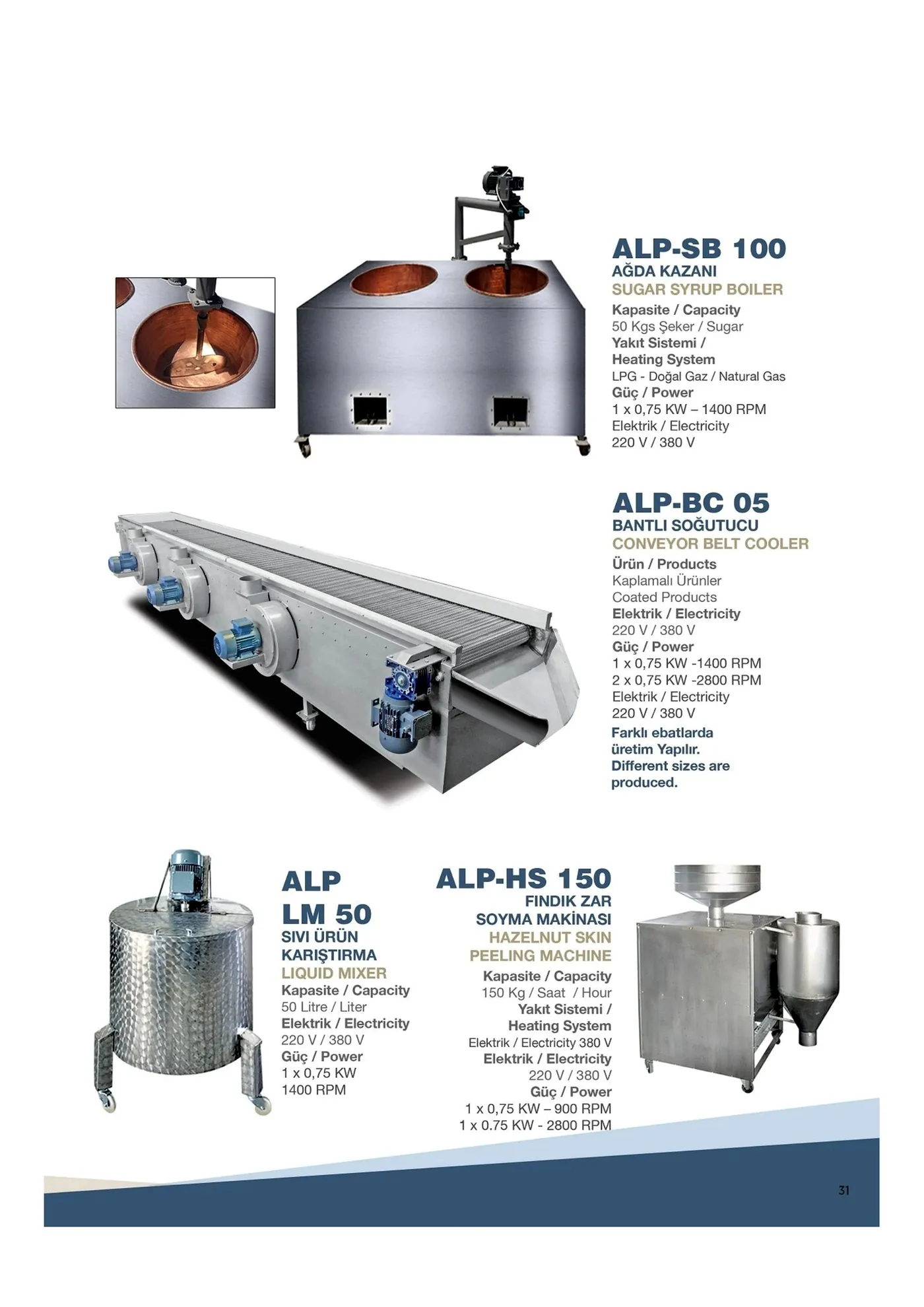 Nut Processing Equipments II specs